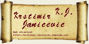 Krstimir Janićević vizit kartica